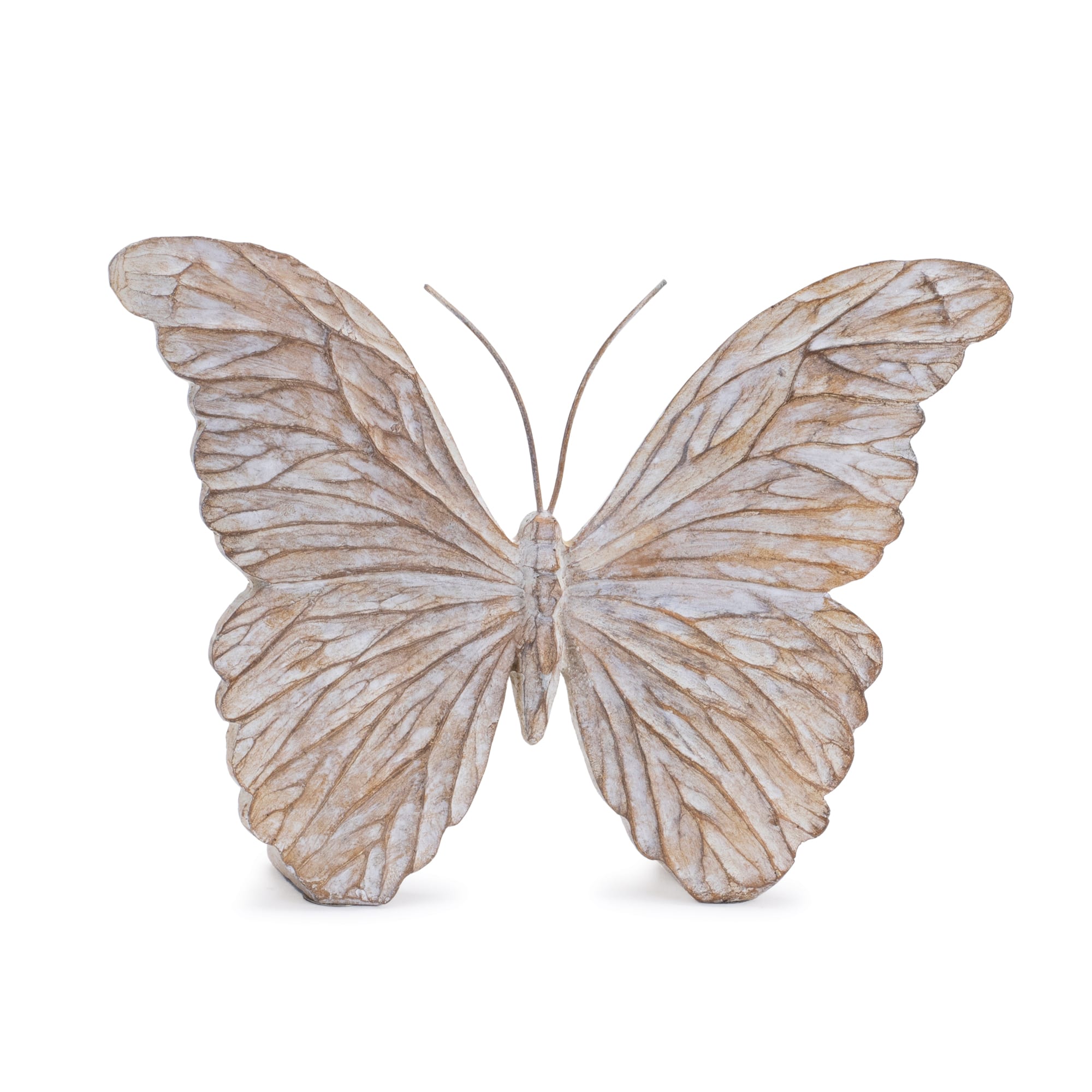 7.5" Carved Butterfly Shelf Sitter Set